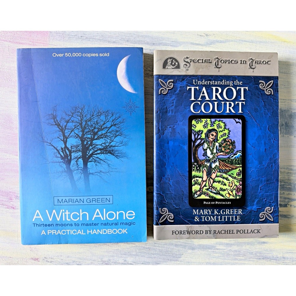Witchcraft Tarot Book Lot A Witch Alone Marian Green Understanding Tarot Court